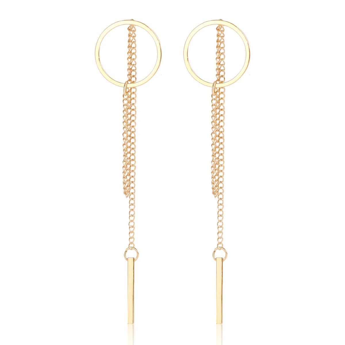 Fashion Simple Tassel Minimalistic Drop Earrings for Girls Hoop Art Deco Jewelry for Women Ladies Accessories Chinese Supplier