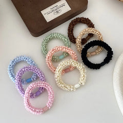 Solid Color High Elastic Scrunchies for Girls Sporty Durable Hair Ties for Women Ladies Kids Children Hair Accessories in Stock