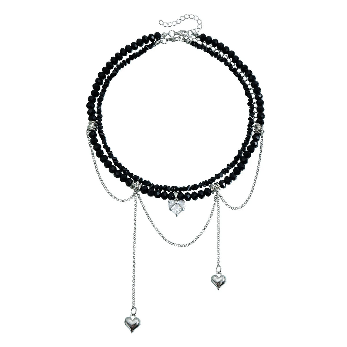 Fashion Sweet Cute Heart Shaped Necklaces for Girls Dainty Fine Princess Style Jewellry for Women Ladies Accessories Wholesale