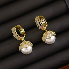 Fashion Vintage Retro Luxury Dainty Drop Earrings for Girls Refined Art Deco Jewelry for Women Lady Accessories Chinese Supplier