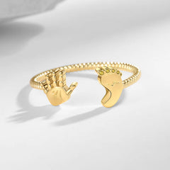 Cute Little Foot Rings Women Simple and Adjustable Opening Rings Personalized Fashionable Jewelry Accessory Wholesale Hot Sale