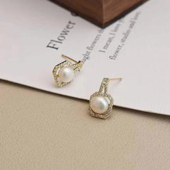 Fashion Elegant Bold Luxury Imitation Pearl Drop Earrings for Girls Sweet SImple Trendy Jewelry for Women Ladies Accessories