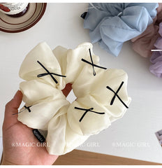 2025 Spring Summer Hot Sale Elegant Stylish Hair Ties for Women Ladies Ribbon Scrunchies Solid Colors Sweet Hair Accessories