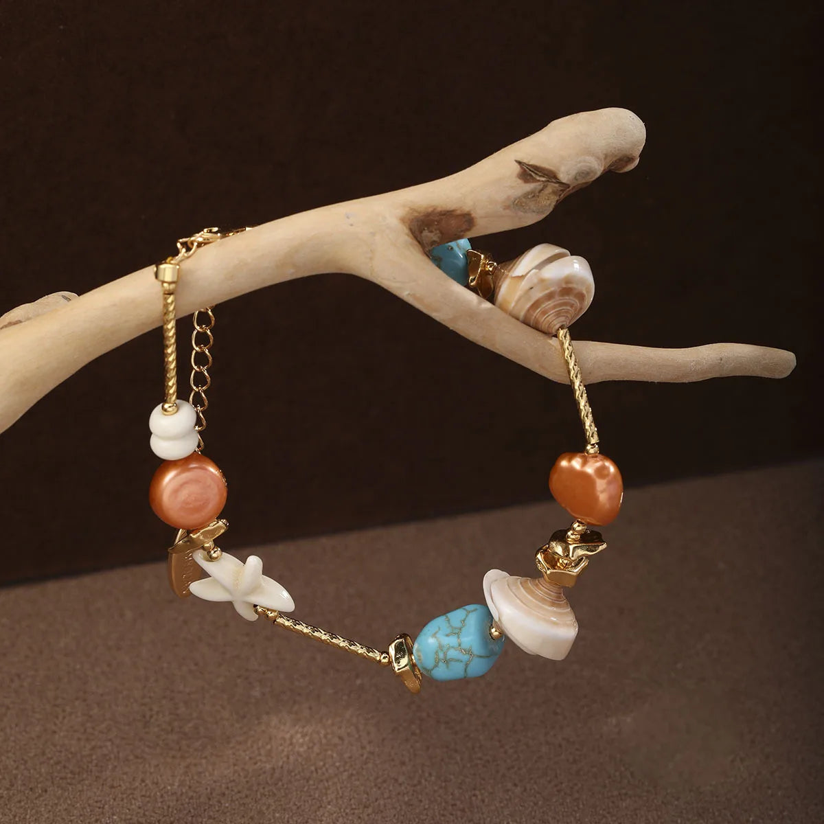 Fashion Shell Natural Stone Turquoise Bracelets for Girls Boho Jewelry for Women Ladies Wholesale China Manufacturer Bulk