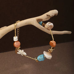 Fashion Shell Natural Stone Turquoise Bracelets for Girls Boho Jewelry for Women Ladies Wholesale China Manufacturer Bulk
