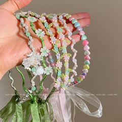 Fashion Trendy Sweet Cute Flower Head Band for Girls Princess Elegant Graceful Hair Band for Women Ladies Hair Accessories