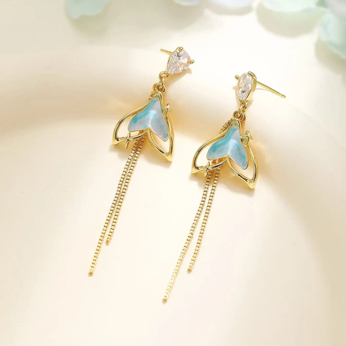 Fashion Rhinestone Glitter Luxurious Drop Earrings for Girls Elegant Tassels Sparkle Jewelry for Women Ladies Accessories Chic