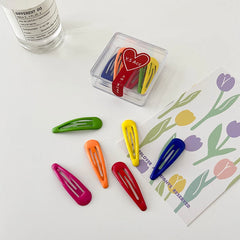 Classic Simple Solid Color Cute Hair Clips for Girls Kids Sweet Fashion Snap Clips for Women Ladies Hair Accessories Haarspange