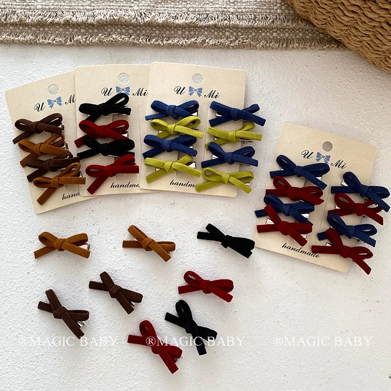 Fashion Simple Classic Bowknot Hair Clips for Baby Girls Cute Sweet Kawaii Alligators for Kids Child Hair Accessories in Stock