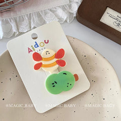 Kids Cartoon Apple Animal Small Alligator Clips Cute Fashion Creative Design Wholesale in Stock Hairpins Accessory for Children