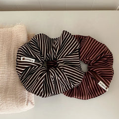 Fashion Trendy Simple Stripe Scrunchies for Girls Minimalistic Hair Ties for Women Ladies Hair Accessories Chinese Supplier