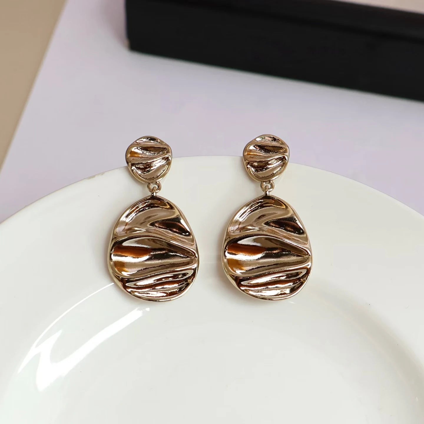 Fashion Heart Shaped Glitter Lustrous Drop Earrings for Girls Elegant Graceful Jewelry for Women Ladies Accessories Wholesale