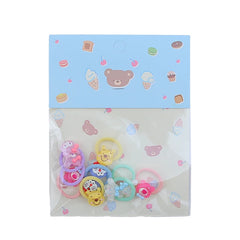 Mini Cartoon Fruit Animals & Flower Scrunchies for Baby Girls Cute Kawaii Hair Ties for Kids Fashionable Sweet Hair Accessories