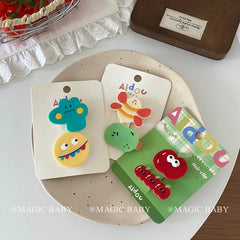 Kids Cartoon Apple Animal Small Alligator Clips Cute Fashion Creative Design Wholesale in Stock Hairpins Accessory for Children