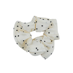 Elegant Vintage Scrunchies Girls Chic Hair Ties Solid Color Dot Accessory for Women Fashionable Chic Hair Accessories