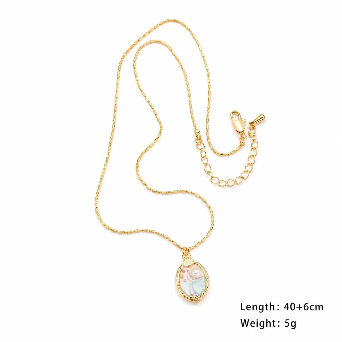 Fashion Copper 18K Gold Hand-Painted Drip Glaze Necklaces for Girls Freshwater Pearl Jewelry for Women Ladies Wholesale Bulk
