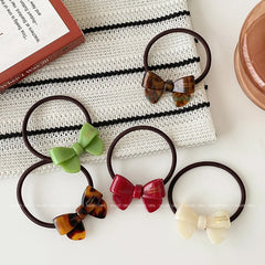 Brand New Simple Bowknot Solid Color Scunchies for Girls Fashion Sweet Hair Ties for Women Ladies Hair Accessories High Elastic