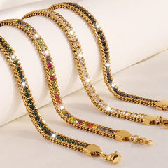 Fashion Elegant Glitter Chain Bracelet Stainless Steel Vintage Classic Retro Trendy Jewelry for Women Accessories Wholesale