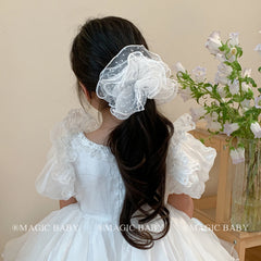 Children Solid Colored High Elastic Thick Thin Hair Scrunchies Sweet Fashion in Stock Hair Ties Accessory for Kids Stage Holiday