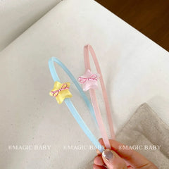 Simple Sweet Cute Star Bowknot Head Band for Baby Girls Fashion Chic Stylish Hair Band for Kids Children Teens Hair Accessories