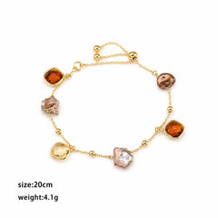 Fashion Freshwater Pearl Glass Crystal Bracelets for Girls 18K Gold Plated Jewelry for Women Ladies Wholesale China Manufacturer