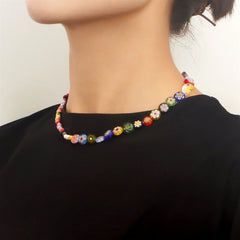 Fashion Trendy Insta Style Colorful Beads Necklaces for Girls Sweet Special Jewelry for Women Lady Accessories Chinese Supplier