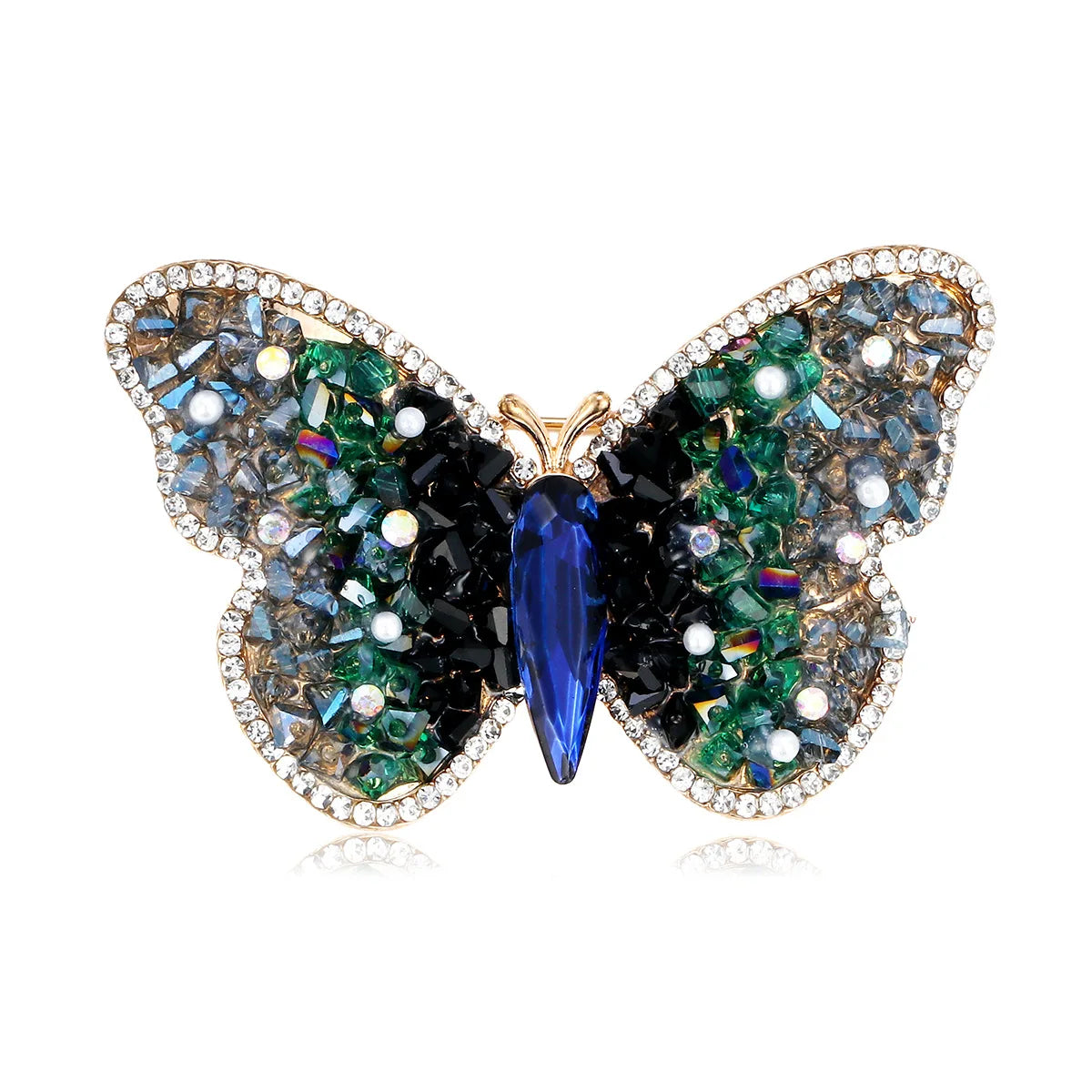 Fashion Trendy Glitter Butterfly Animals Stylish Brooches for Girls Elegant Dainty Glamorous Pins Jewelry for Women Accessories