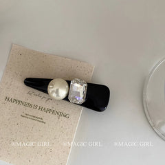 Vintage Glitter Imitation Pearl Hair Clips Chic Alloy Hair Accessories for Girls and Women Sparkle Fashion for Parties