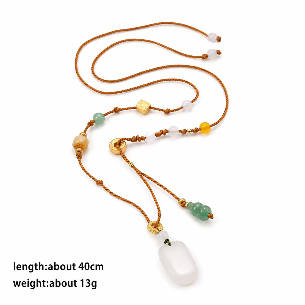 Fashion Natural Stone Pendent Copper Necklaces for Girls Vintage Simple Minimalistic Jewelry for Women Ladies Wholesale Bulk