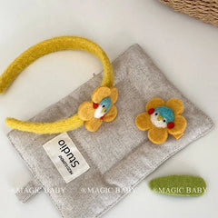 Cute Sweet Fashion Flower Animals Head Band for Baby Girls Kawaii Fluffy Hair Band Clips for Kids Children Hair Accessories
