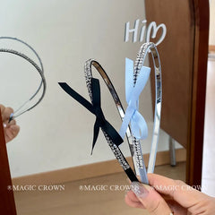 Hot Sale Lightweight Women's Headbands Thin Fabric with Rhinestone Bowknot Graceful Chic Stock Hair Accessories