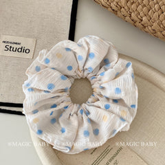 Sweet Cute Dot Fruit Plaid Cherry Scrunchies for Baby Girls Fashion Trendy Stylish Hair Ties for Kids Children Hair Accessories