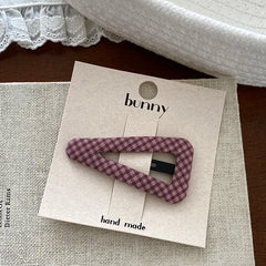Simple Plaid Minimalistic Hair Clips for Baby Girls Cute Sweet Fashion Snap Clips for Kids Children Hair Accessories in Stock