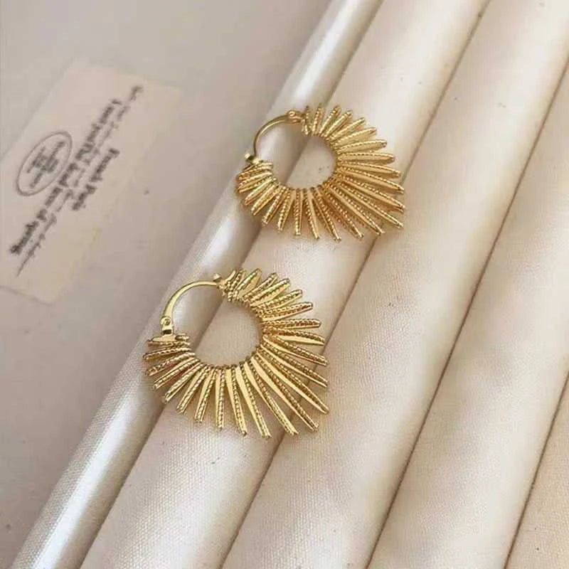 Women Solid Color High Quality Hoop Earring Fashion Chic Luxurious Dainty Charms Wholesale Jewel Accessories for Female Causal