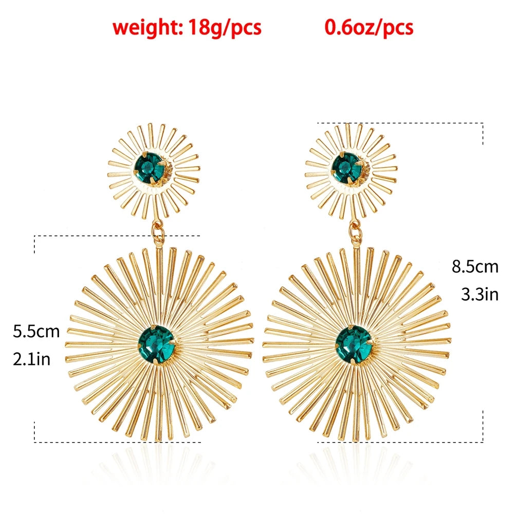 Fashion Trendy Luxury Glitter Drop Earrings for Girls Elegant Glamorous Charms Jewelry for Women Ladies Accessories Wholesale