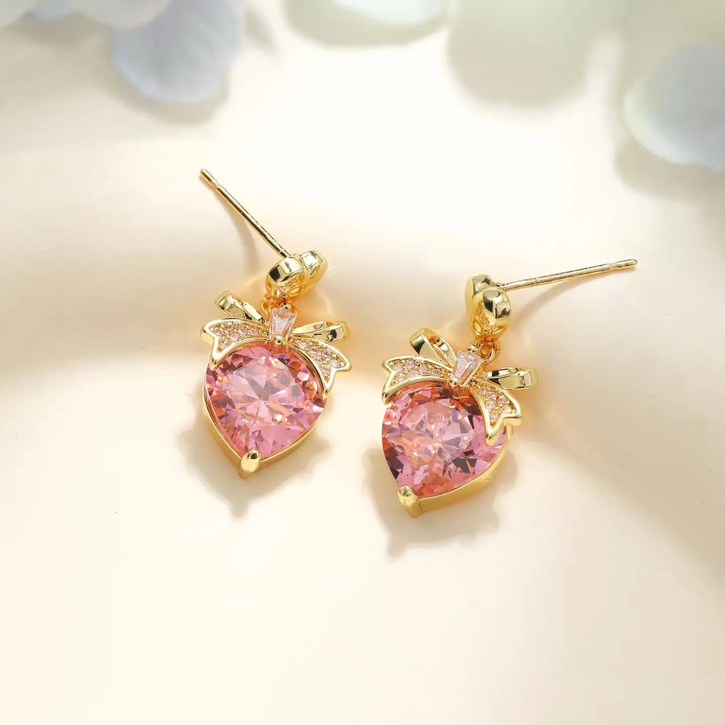 Trendy Elegant Rhinestone Fashion Drop Earrings for Girls Flowers Floral Dainty Jewellry for Women Ladies Accessories Wholesale