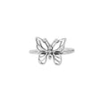 The opening is adjustable. / Silver Hollowed-out butterfly