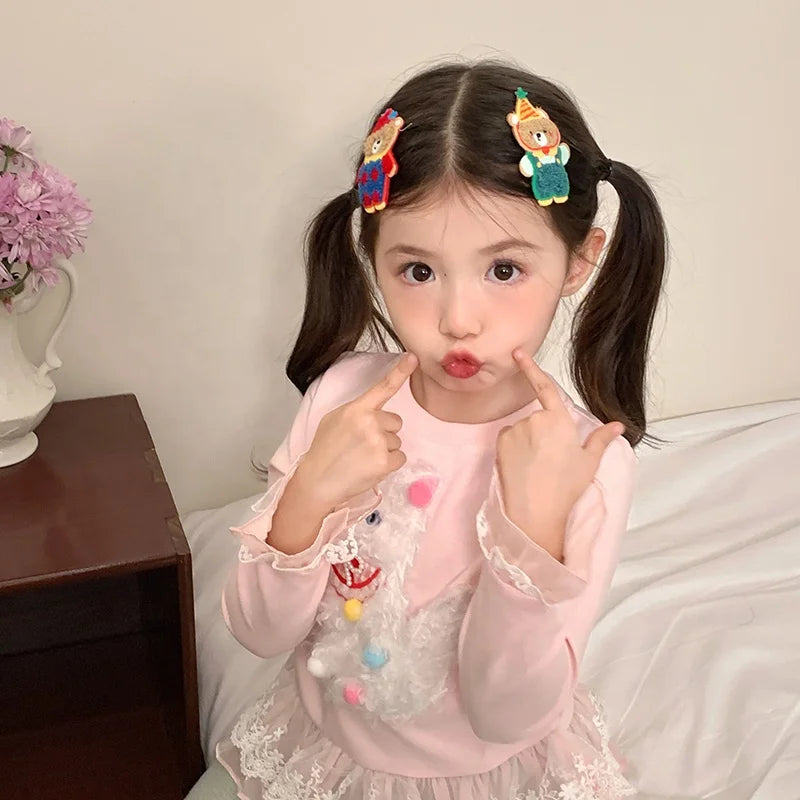 Fashion Animals Bear Hair Clips for Baby Girls Cute Sweet Kawaii Snap Clips for Kids Children Hair Accessories Chinese Supplier