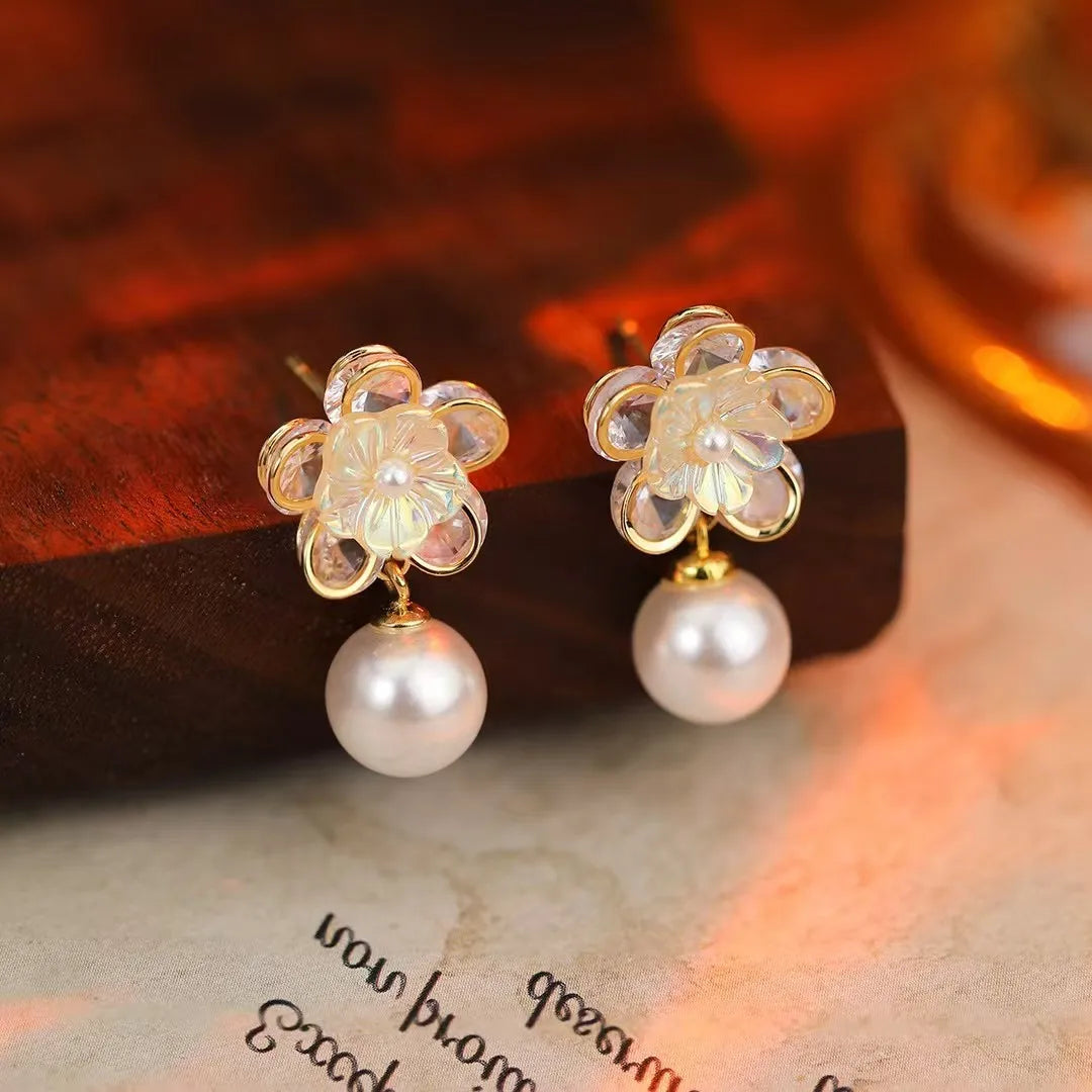 Women Imitation Pearl Bow Butterfly Small Earring Fashion Elegant Graceful Customized Bulk Order High Quality Jewelry Accessory