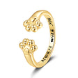 The opening is adjustable. / Gold