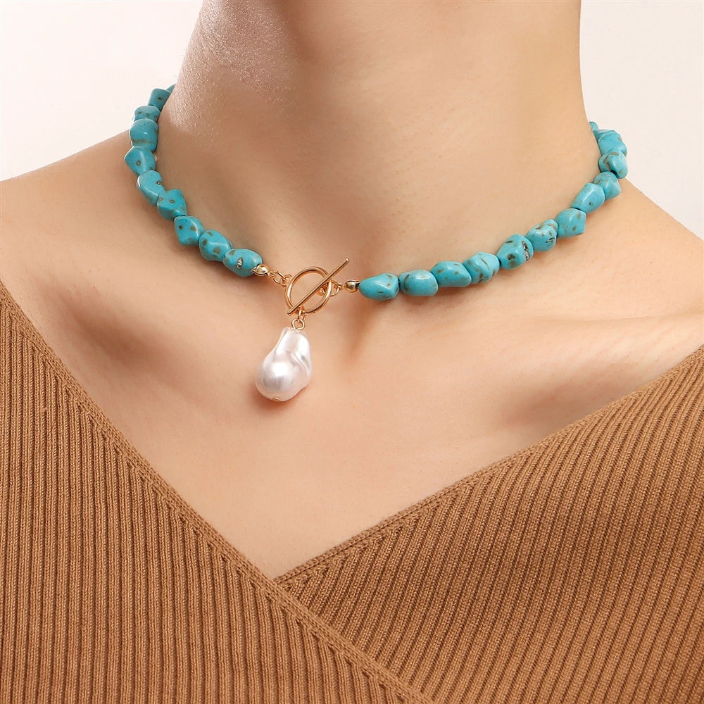 Fashion Simple Colorful Beads Necklaces for Girls Sweet Cute Kawaii Glamorous Jewelry for Women Ladies Accessories Wholesale