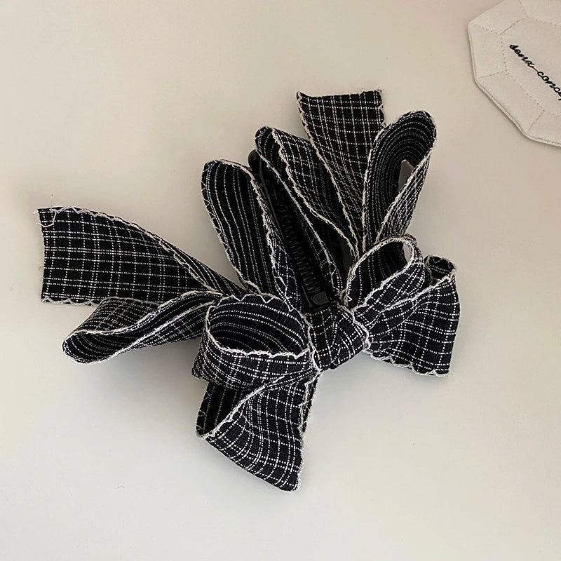 Ladies Autumn Winter New Design Bowknot Banana Clips Fashion Elegant Customized in Stock Hair Clips Accessories for Causal Use