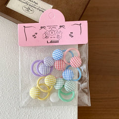 Sweet Cute Kawaii Star Heart Shaped Sceunchies for Baby Girls Mini Kawaii Hair Ties for Kids Children Hair Accessories in Stock