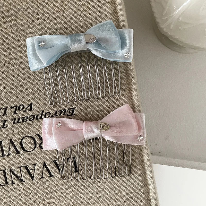 Fashion Bowknot Sweet Elegant Simple Hair Clips for Girls Chic Trendy Stylish Comb for Women Ladies Hair Accessories in Stock