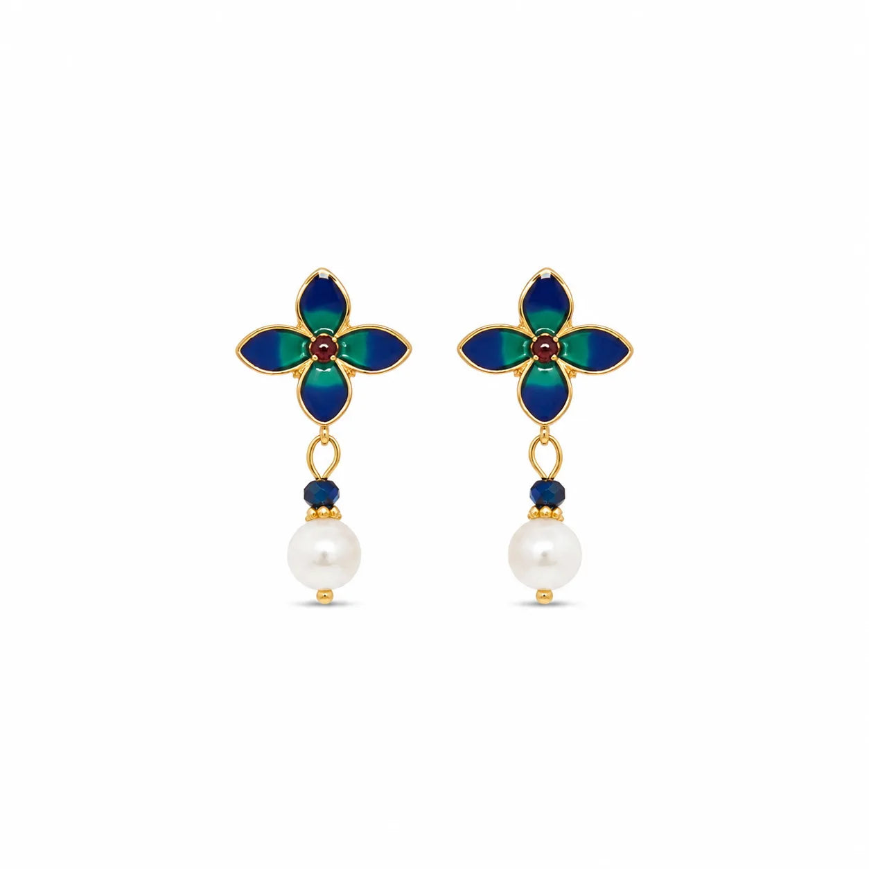 Female Square Shape Green Pink S925 Silver Freshwater Pearl Drop Earring Elegant Trendy Charms Factory Price in Stock Jewelry