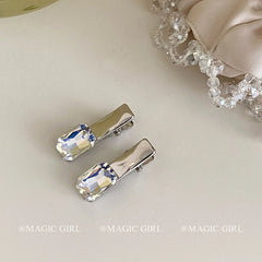 Super Sparkly Rhinestone Hair Clip for Bangs Small Alligator Duckbill Clip Sweet Hair Accessories for Women Girls Flyaway Hair