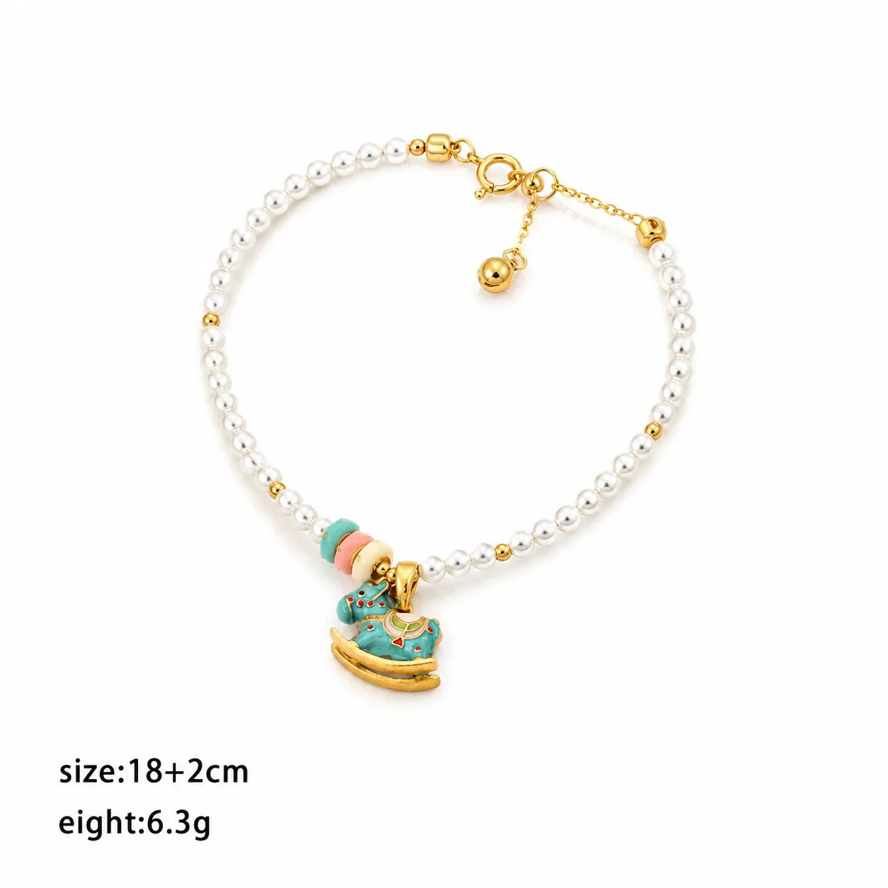 Fashion Glass Pearl Animals Horse Cute Pendent Necklaces for Girls Sweet Jewelry for Women Ladies Wholesale China Manufacturer