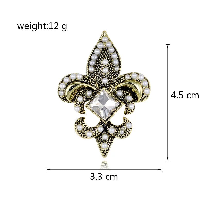 Fashion Imitation Pearl Elegant Vintage Brooches for Girls Sweet Retro Pins Jewelry for Women Ladies Accessories Wholesale