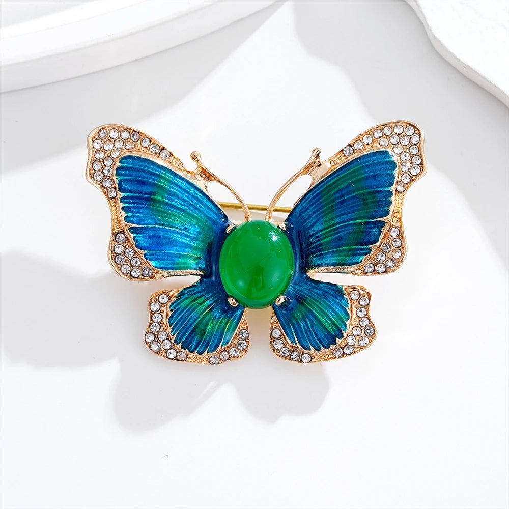 Fashion Glamorous Charms Butterfly Glitter Brooches for Girls Fancy Sweet Pins Jewelry for Women Ladies Accessories Hot Sale
