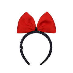 Fashion Trendy Dot Bowknot Solid Color Head Band for Baby Girls Large Exaggerated Cute Hair Band Hair Accessories in Stock